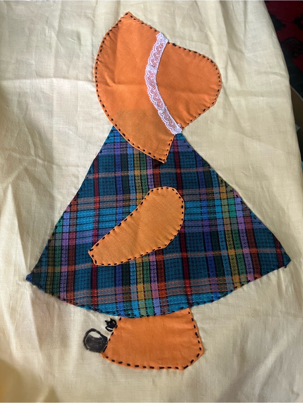 Set of 11 Sunbonnet Sue Appliqué Panels Quilt Squares